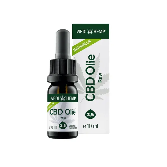 Wedihemp Raw 2,5% CBD olie 10ml