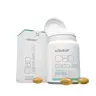 Cibdol 10% CBD Capsules 2.0 (60 stuks - 16 mg per capsule) worden geleverd in een pot en verpakking, met ovale gele capsules. miniatuur