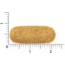 Een beige, rechthoekige pil geïdentificeerd als Vitakruid - Multi Dag (30 tabletten) wordt getoond tegen een achtergrond van liniaalmarkeringen. De lengte van de pil is ongeveer 2 eenheden en de breedte is ongeveer 1 eenheid. miniatuur