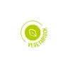 Een rond groen logo met een bladsymbool en het woord "VEGETARISCH", wat aangeeft dat Vitakruid - Symflora® Original (90 vega capsules) vegetarische ingrediënten bevat. miniatuur