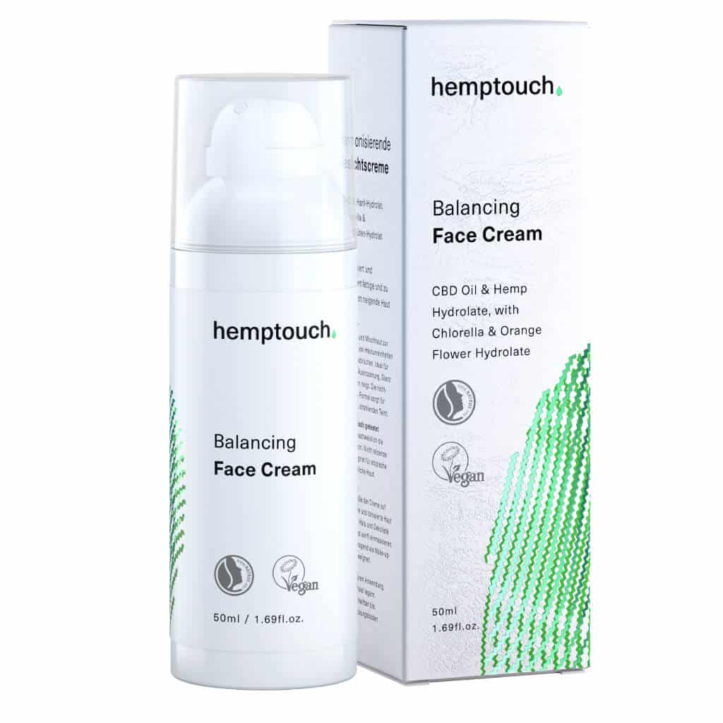 Balancerende gezichtscrème met CBD van Hemptouch (100mg CBD/50ml)