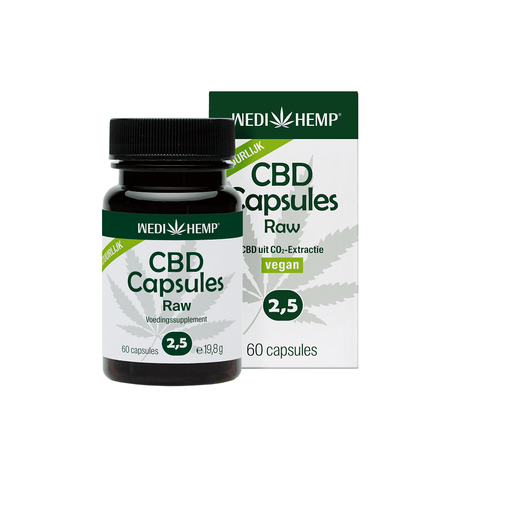 Wedihemp - 2,5% CBD capsules (60 stuks - 6,75mg CBD per capsule)