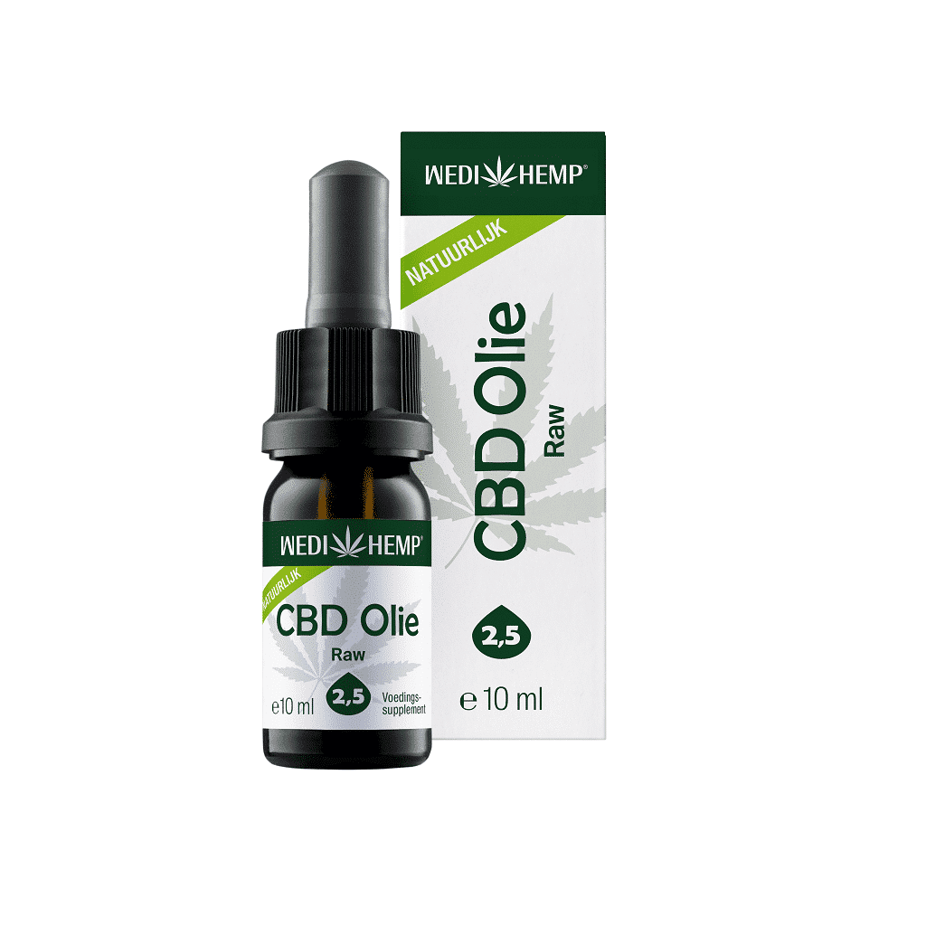 Wedihemp - Raw 2,5% CBD olie - naturel smaak