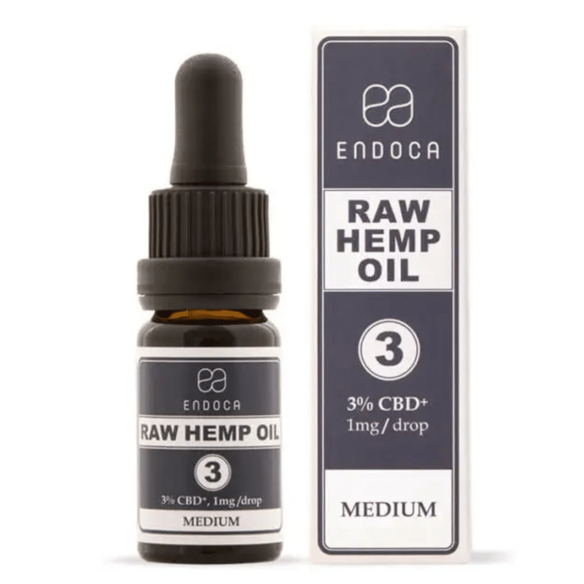 Endoca - Raw 3% CBD Olie - naturel smaak