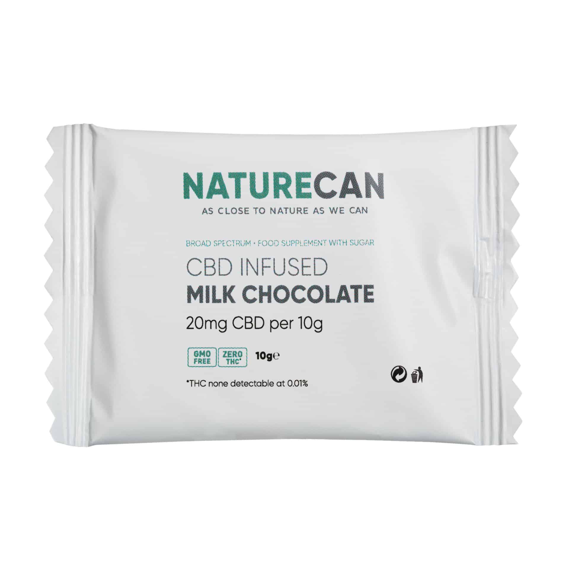 CBD melk chocolade (1 stuk - 20mg CBD)