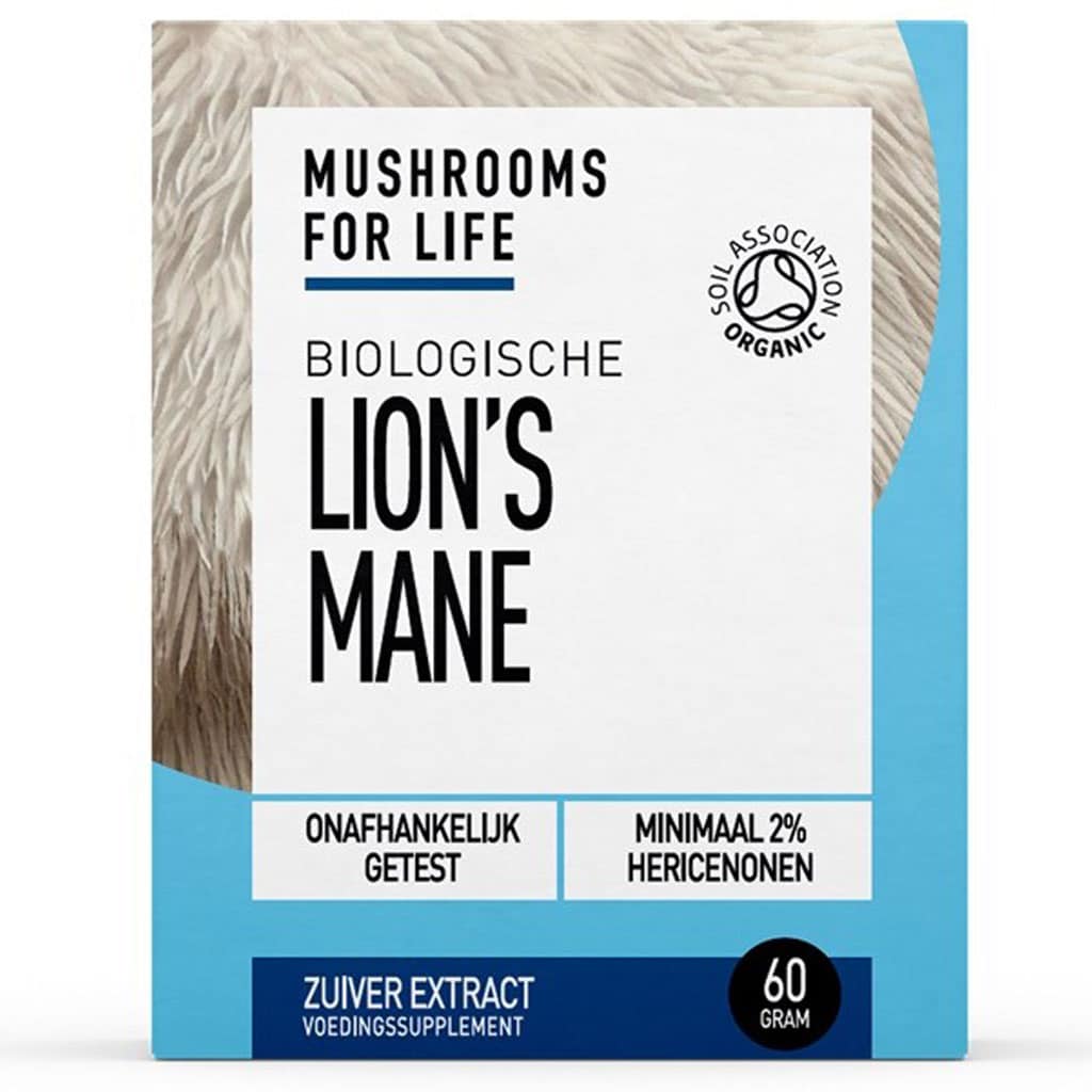 MushroomsForLife - Biologische paddenstoel Lion's Mane Poeder (60 gram)