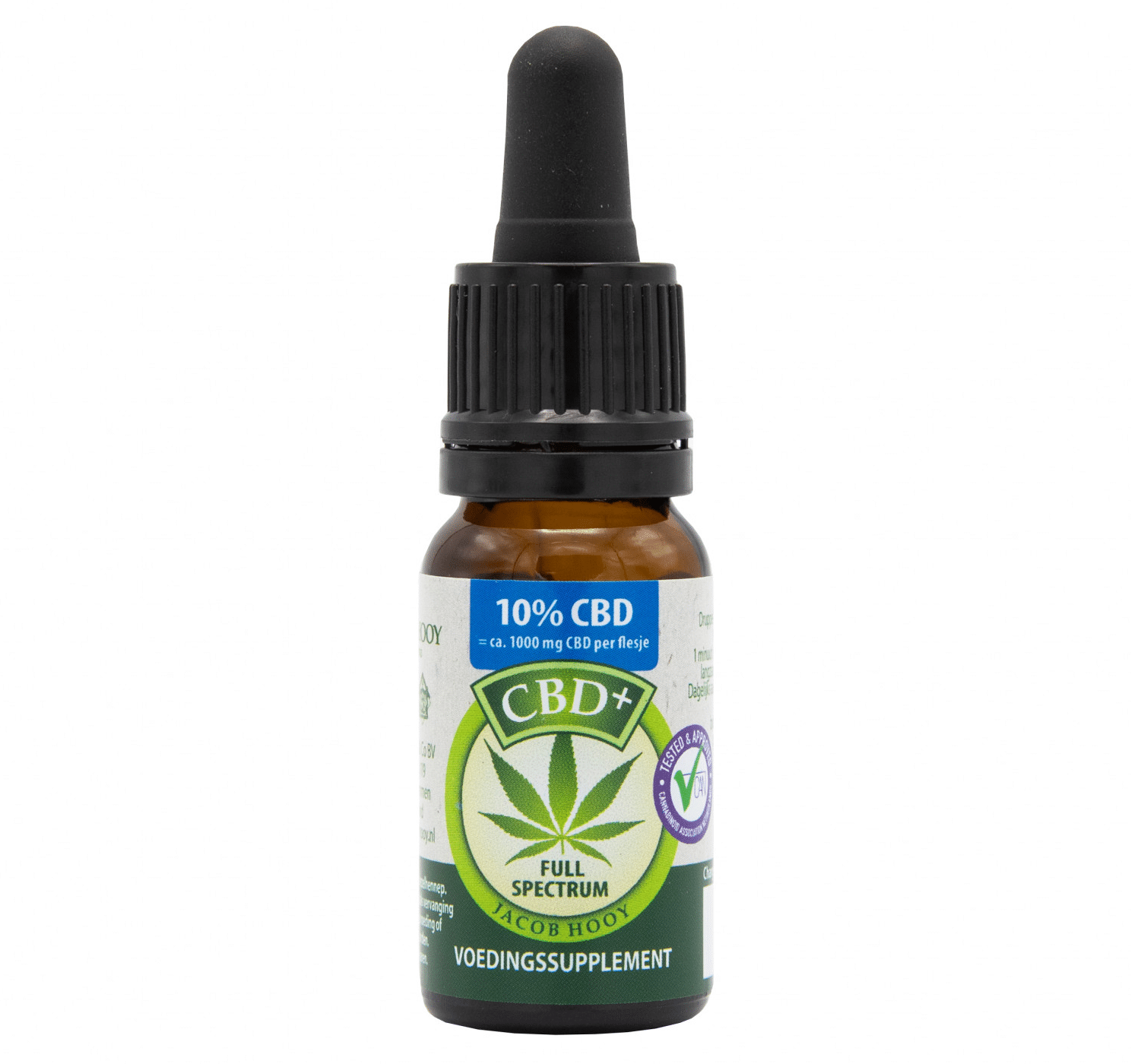 Jacob Hooy 10% CBD olie naturel smaak 10ml