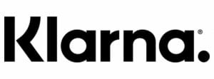 een zwart-witfoto van een klarna-logo.