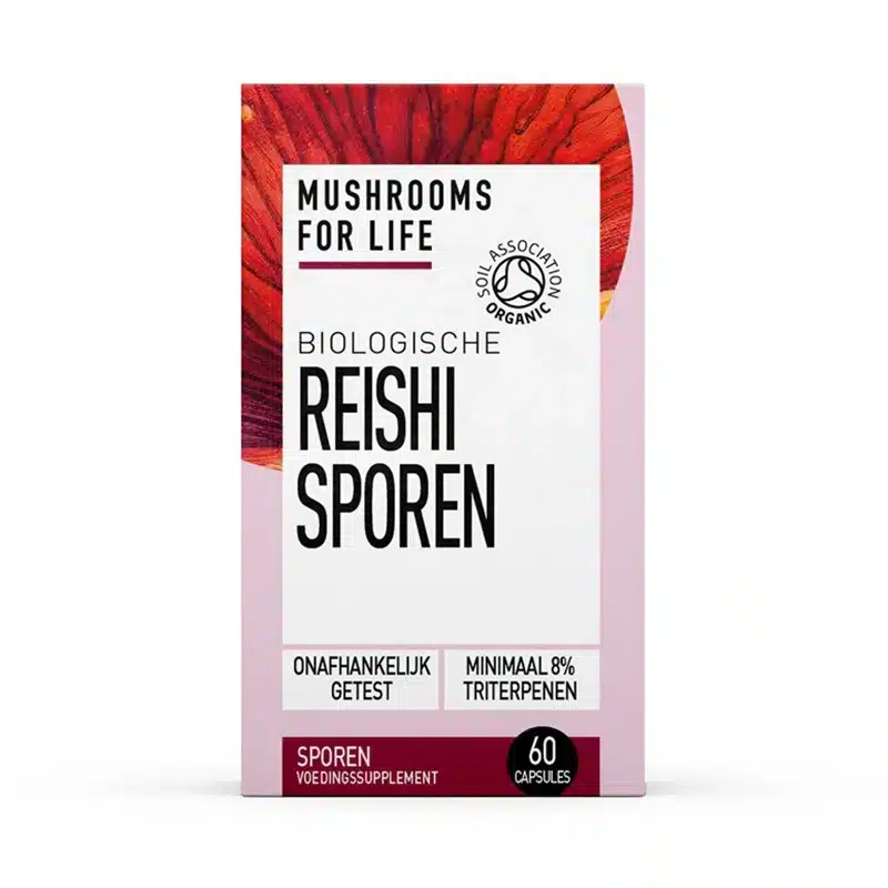 MushroomsForLife - Biologische paddenstoel Reishi Sporen Capsules (60 stuks)