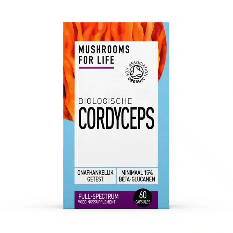 MushroomsForLife – Biologische paddenstoel Cordyceps Capsules (60 stuks)