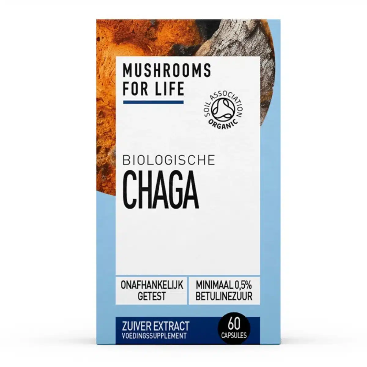 MushroomsForLife - Biologische paddenstoel Chaga Capsules (60 stuks)